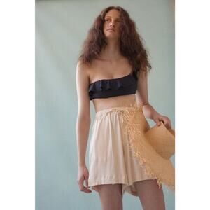 Feather Drum One Shoulder Frill Bikini - S